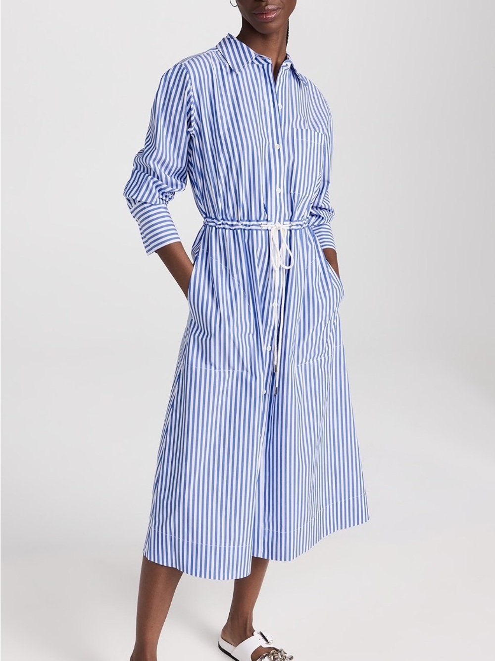 RAILS Blue and White Striped Shivonne Shirt Dress